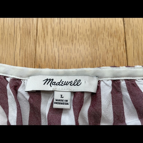 Madewell Stanza Peplum Ruffle Top Shirt L Large - Picture 4 of 4